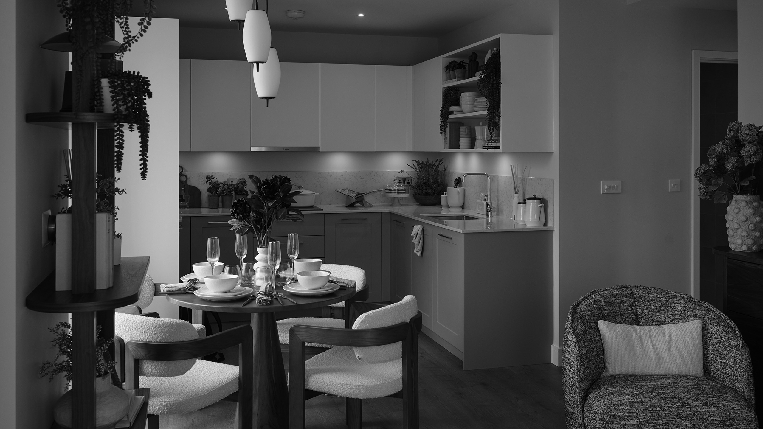 Homeowners - Make a claim New Home showhouse, image showing stairs and living room