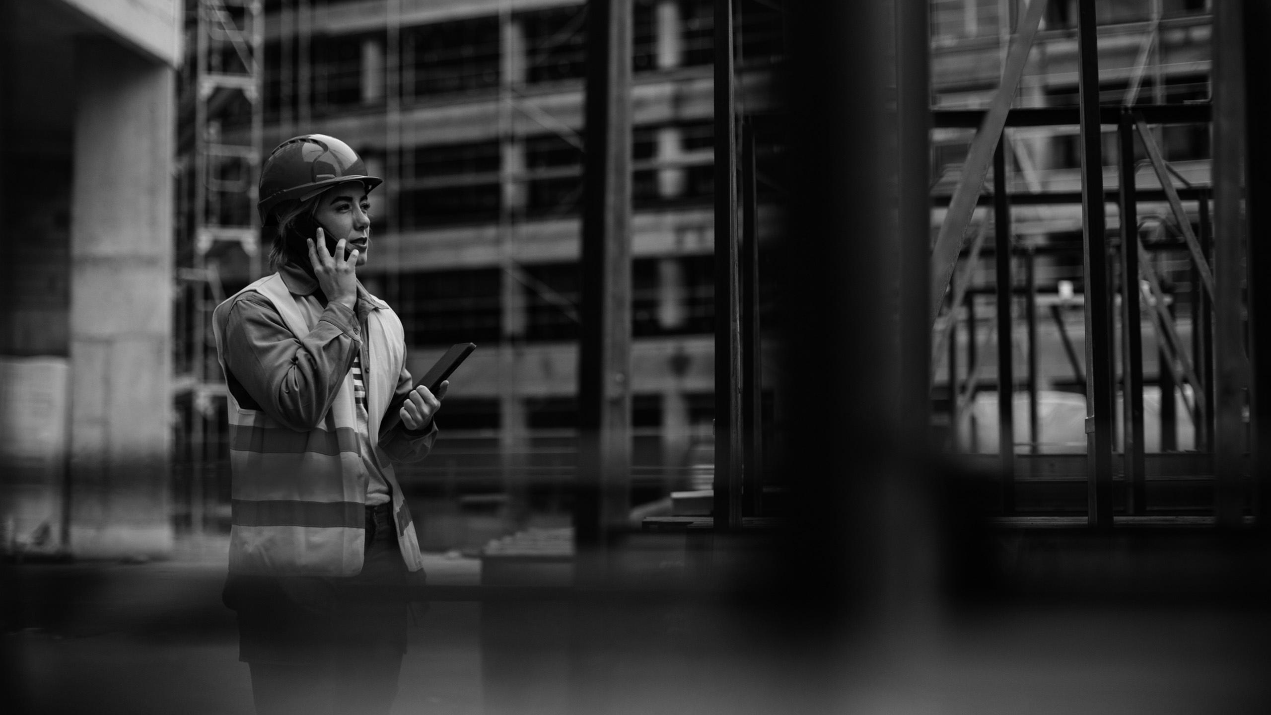 Building Control surveyor inspecting new home Building Control surveyor inspecting new home