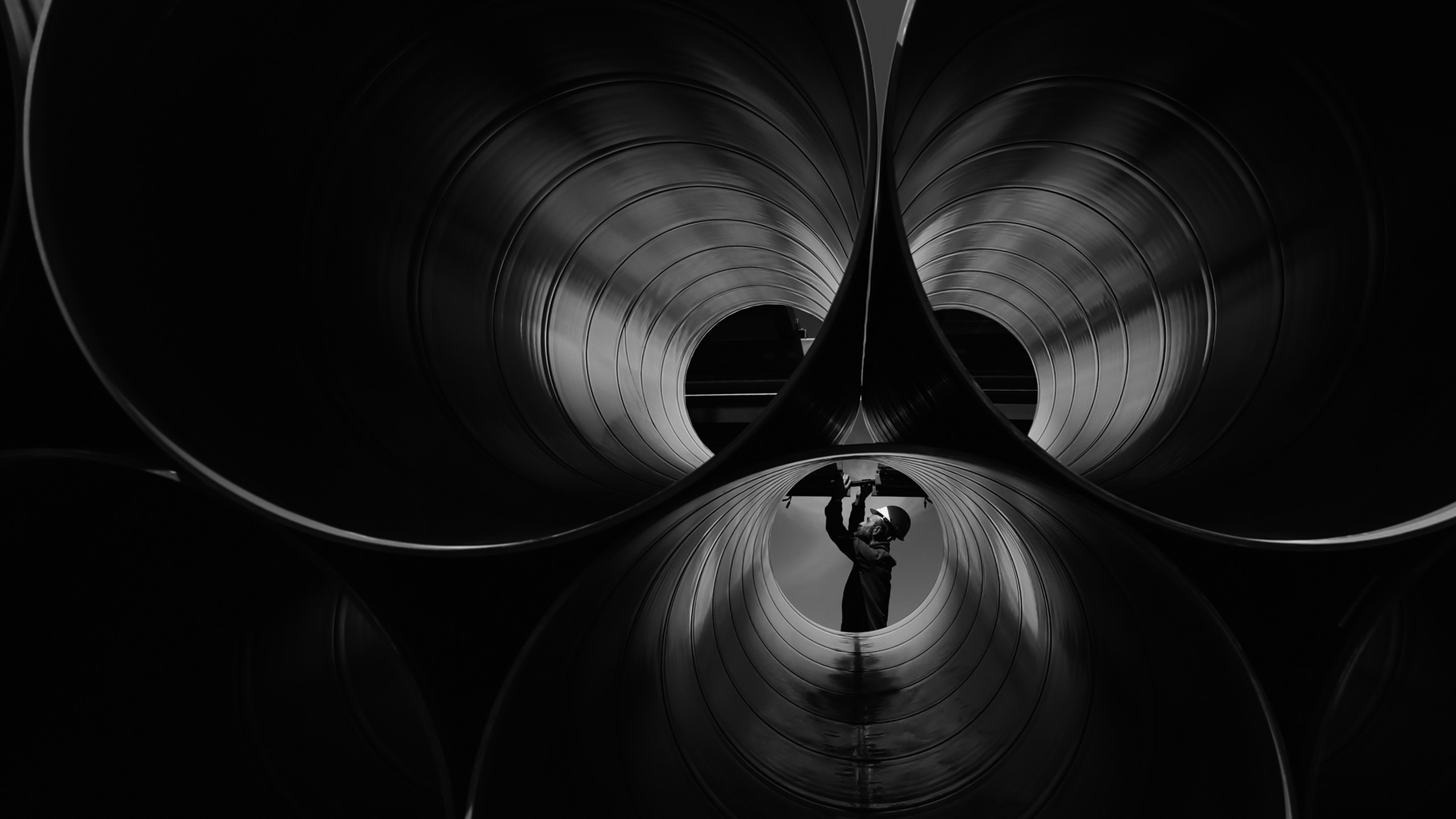 Road and sewer bonds Close up of a pile of road and sewer pipes