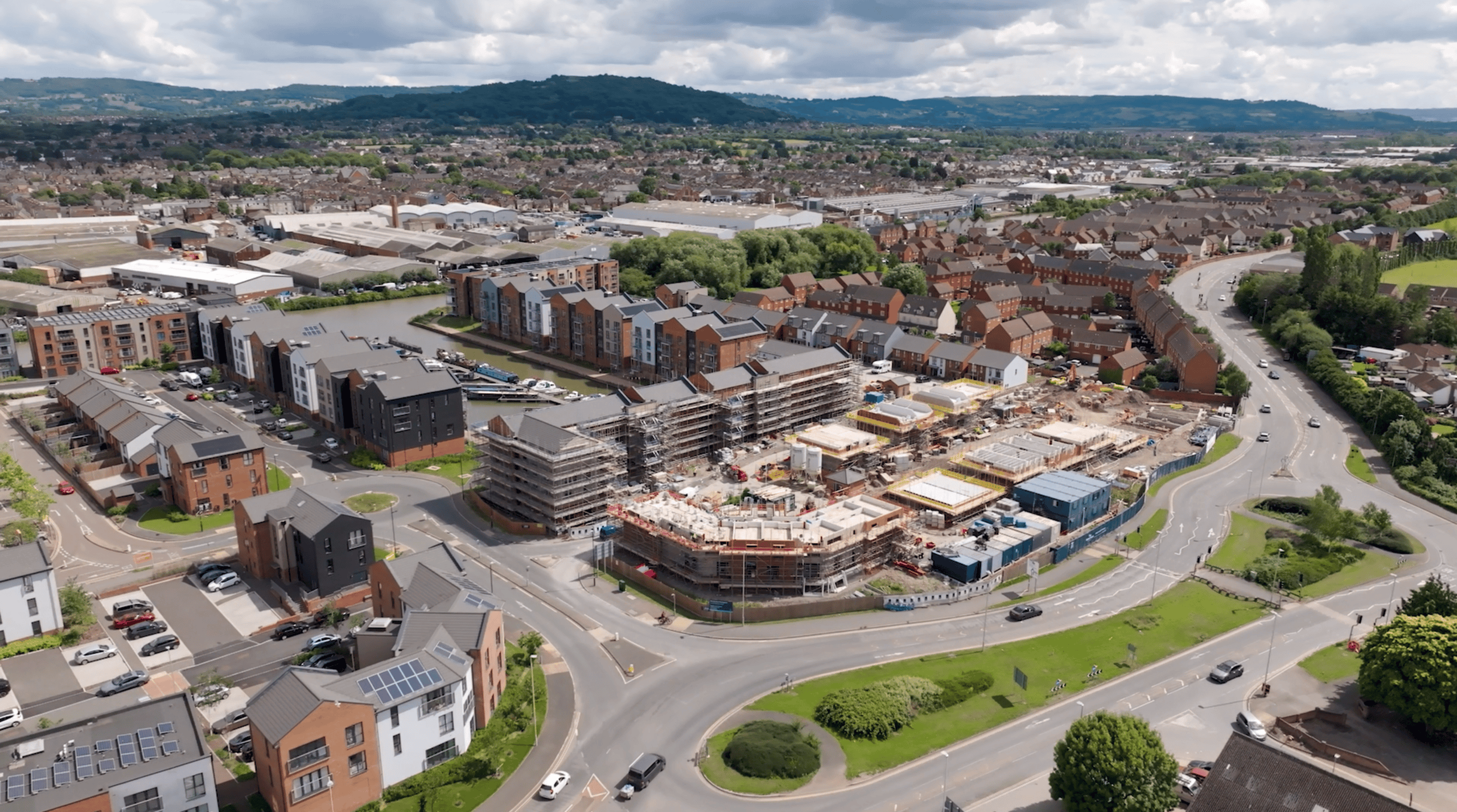 Crest Nicholson - The Waterfront - Aerial view under construction Crest Nicholson - The Waterfront - Aerial view under construction