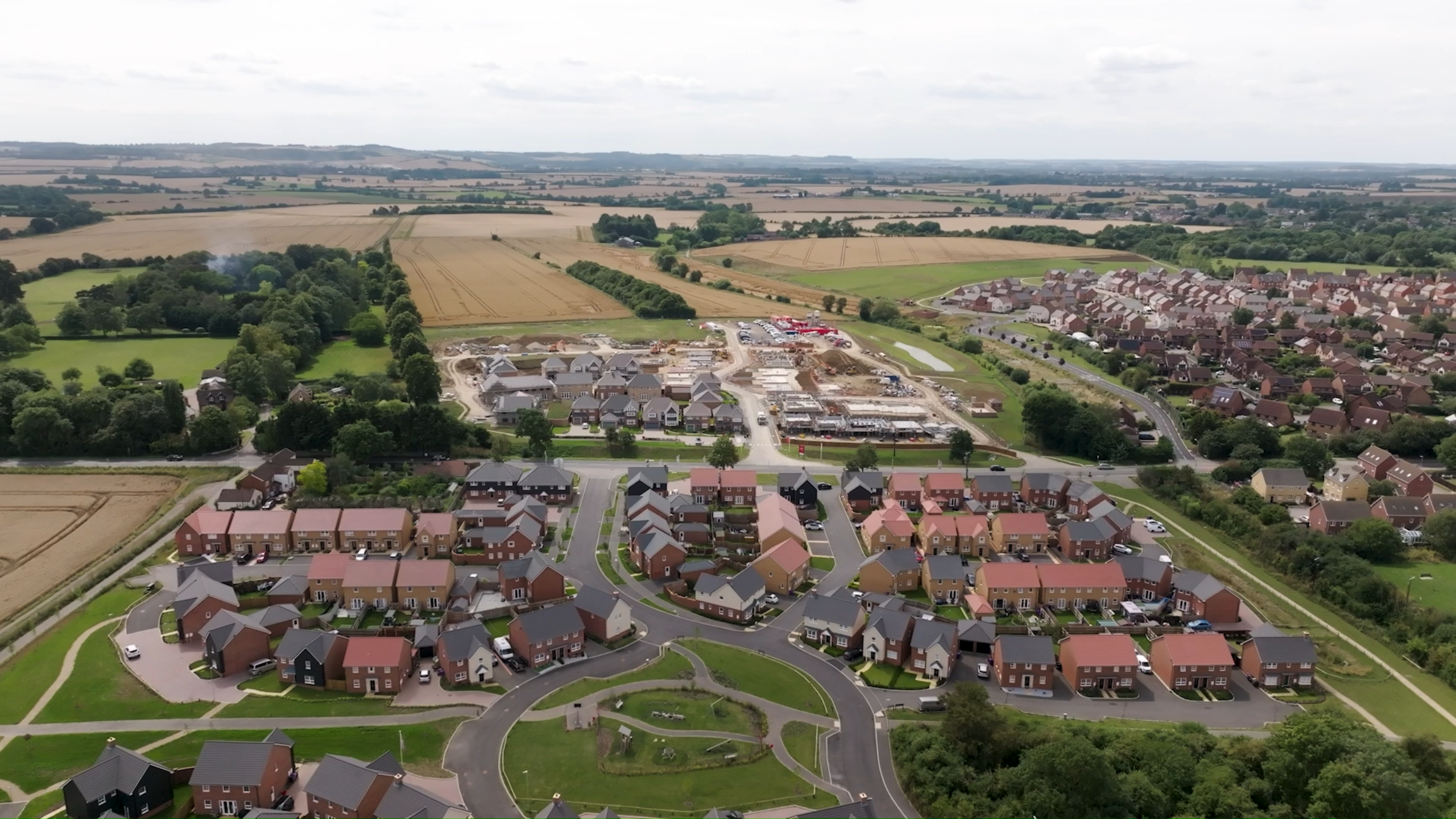 Redrow -Stone Hill Meadow aerial view