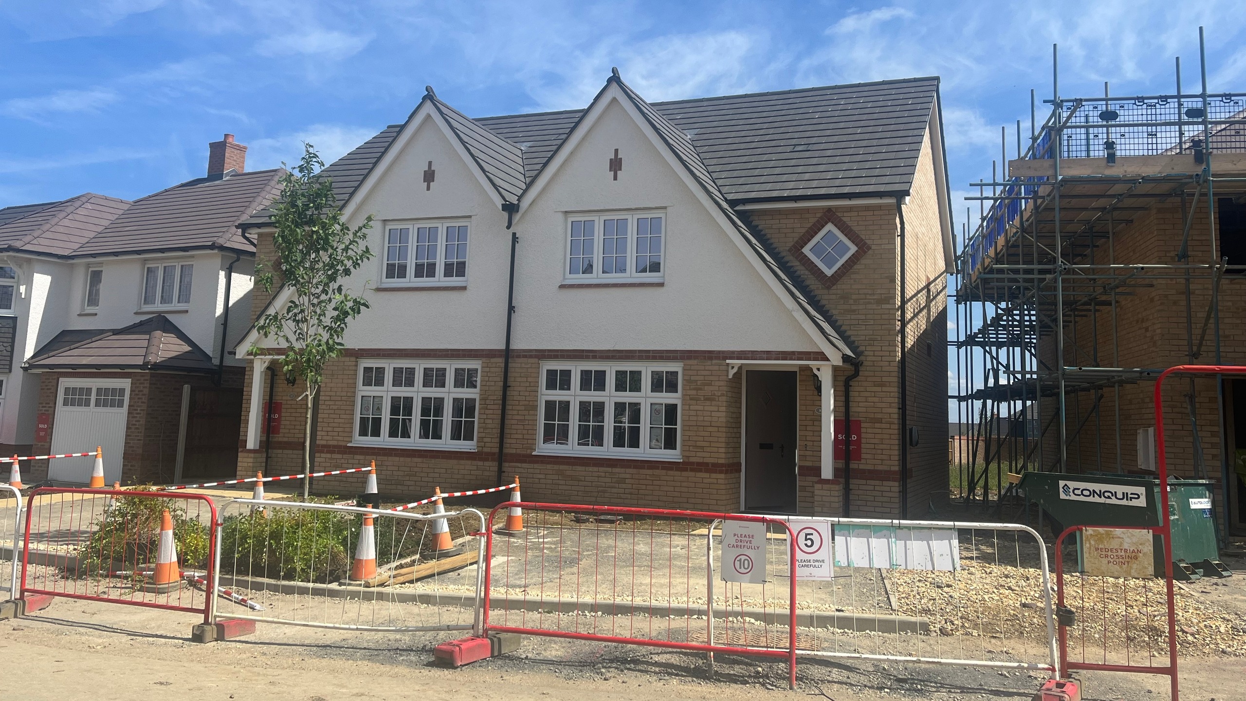 New Build Redrow Home in final stages of construction