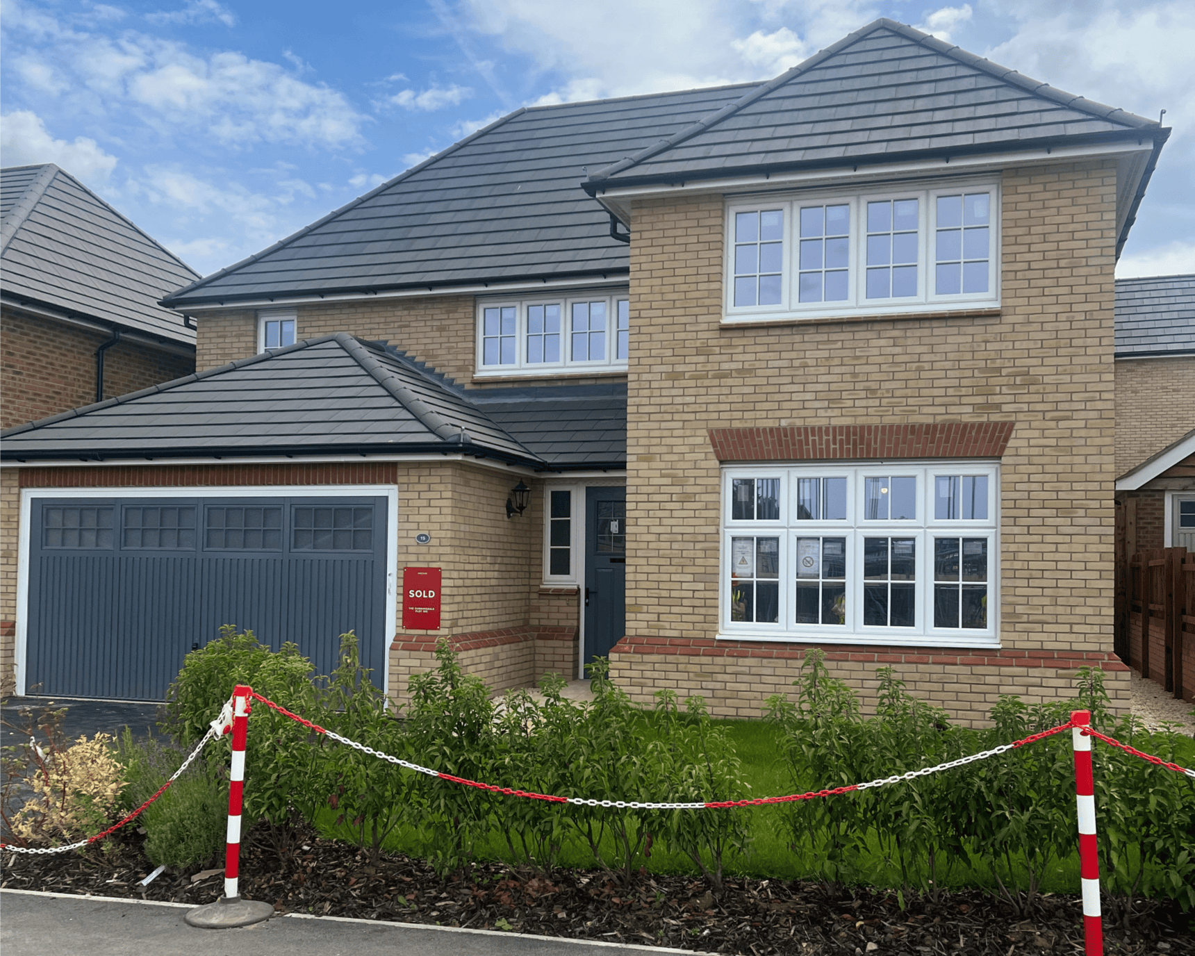 Front view of a new build Redrow Home