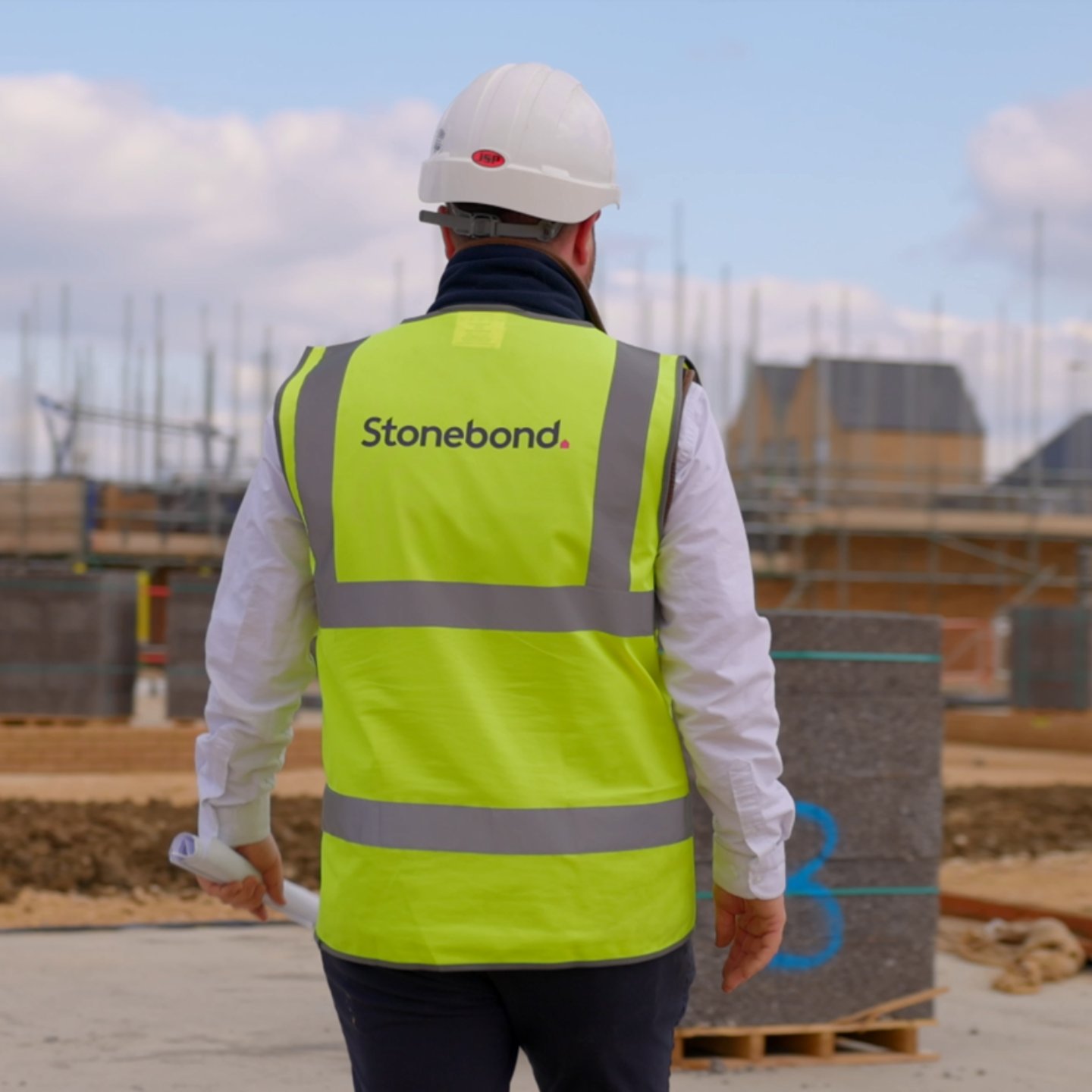 Redrow Site being inspected - Redrow Case Study 4 Redrow site in construction, doorways being inspected.