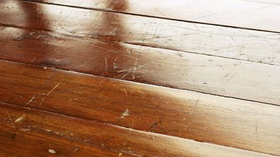 Image showing example of scuff scratching in wooden floor