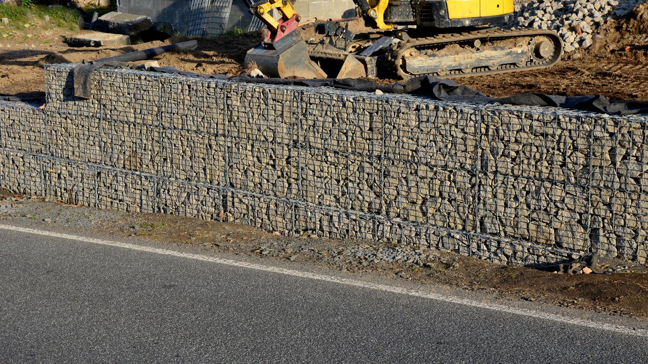 Image of a gabion wall