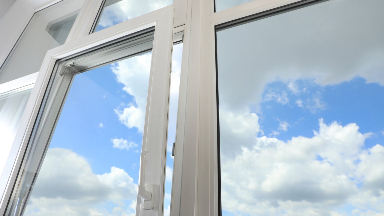 Close up of window assemblies