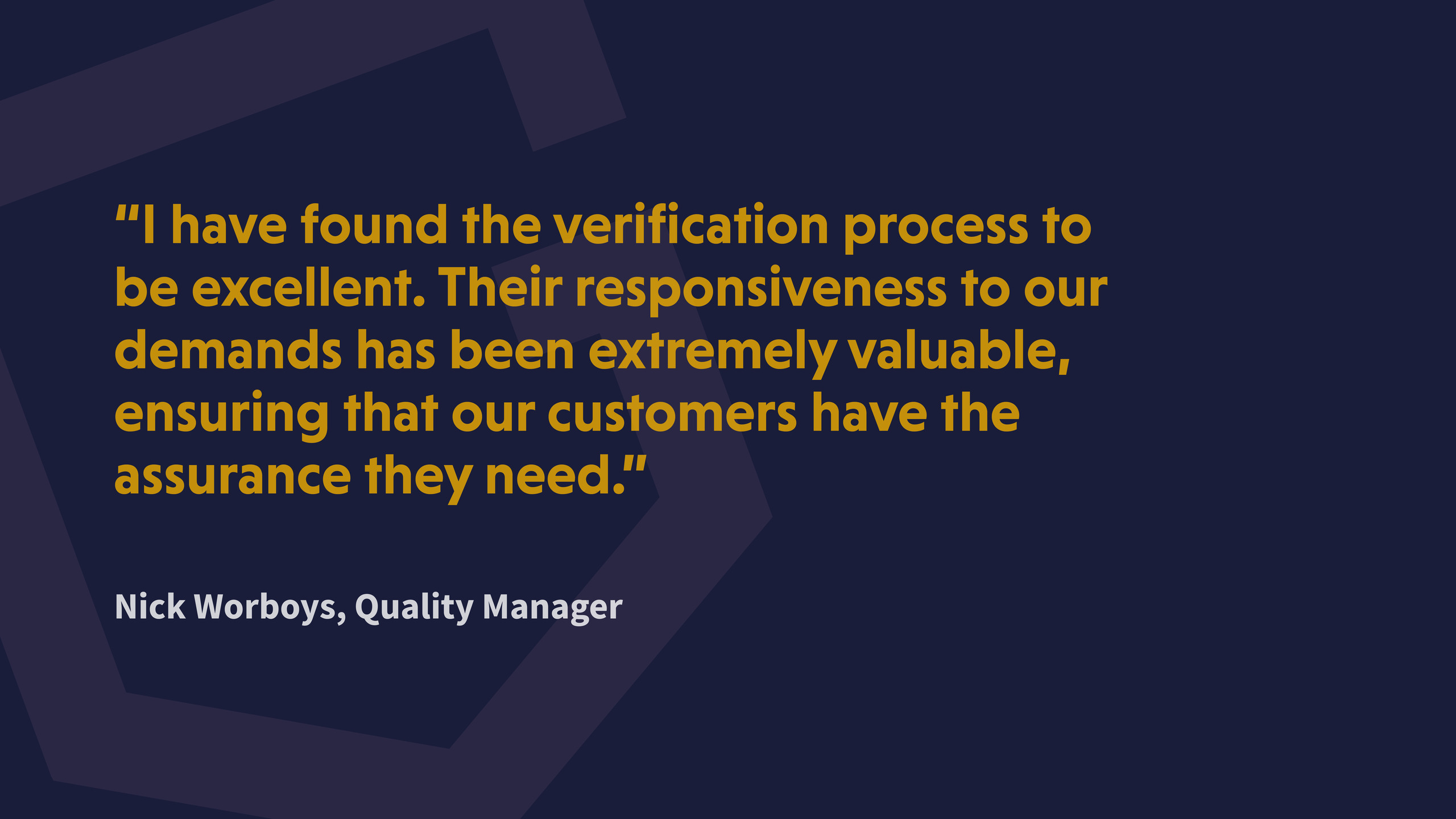 Nick Worboys System Acceptance Testimonial Nick Worboys System Acceptance Testimonial