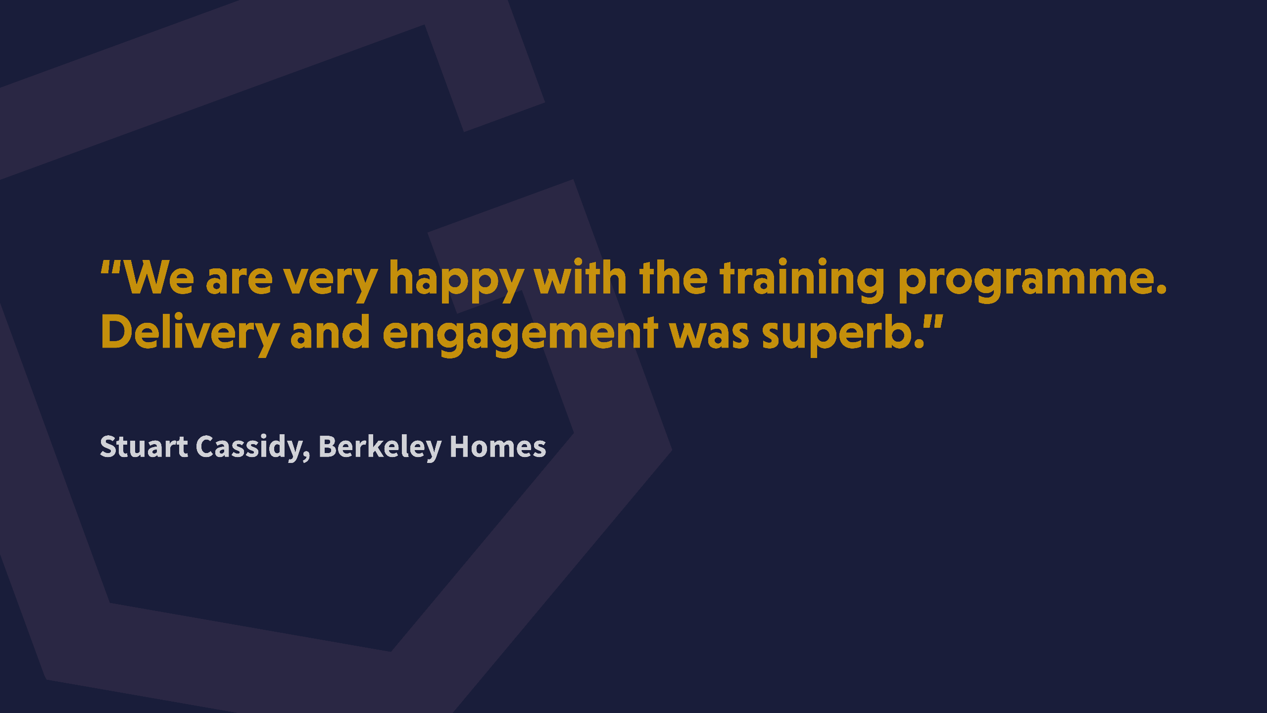 PG testimonial_Stuart Cassidy Berkeley Homes.jpg Premier Guarantee Training Course testimonial from Stuart Cassidy of Berkeley Homes