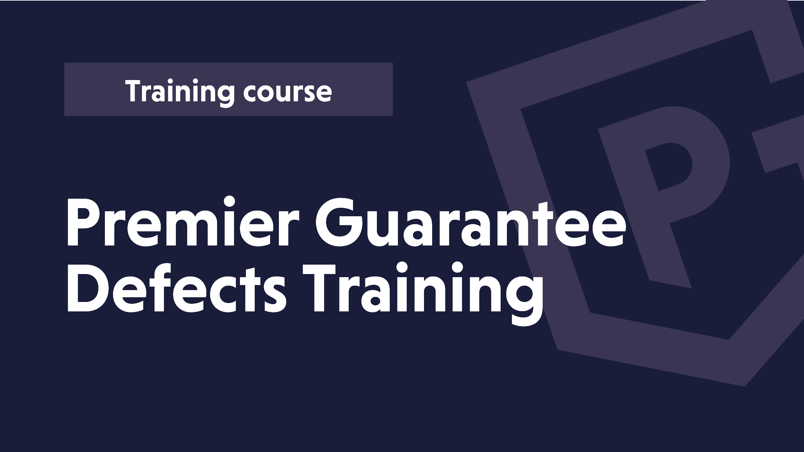 Defects Training Defects Training